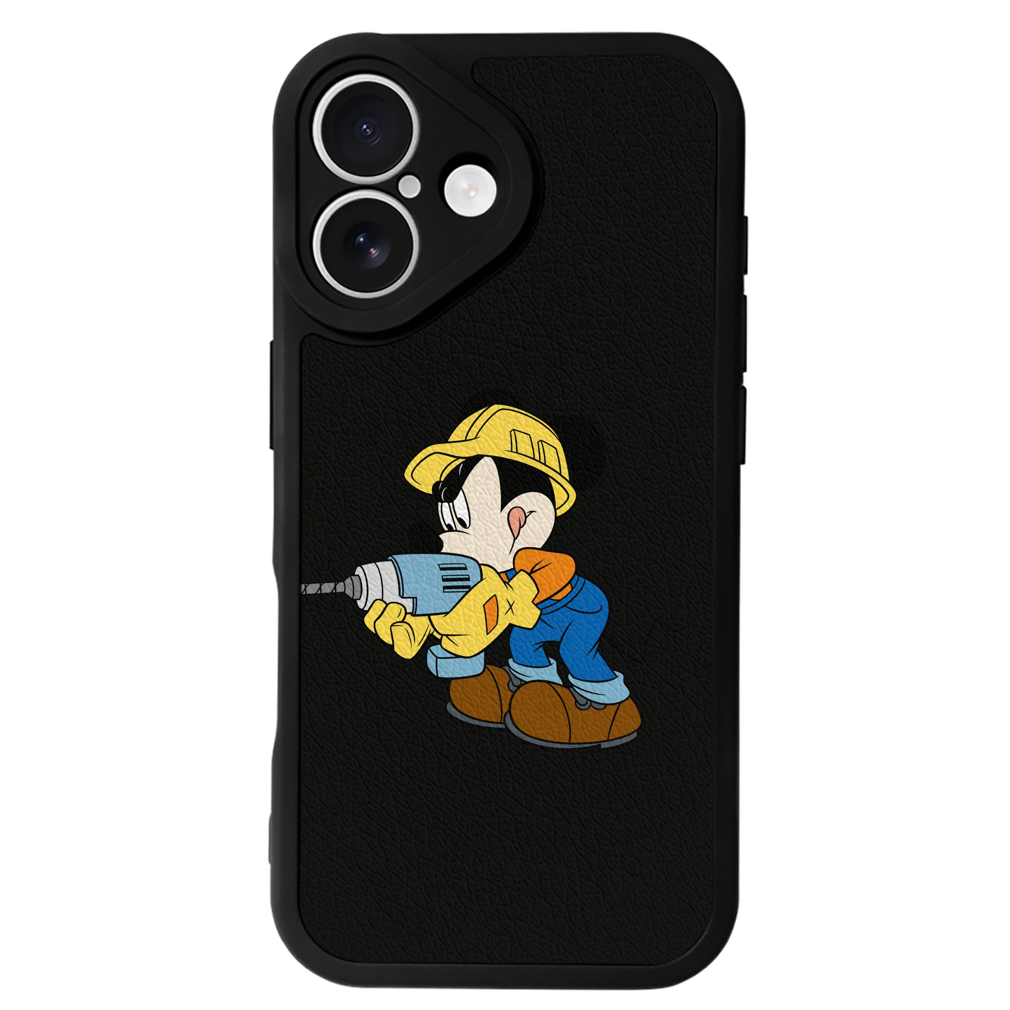 （画像用） ミッキーマウス Mickey Mouse 【iPhone 16シリーズ対応】シリコンスマホケース（レザー調） 材質：シリコン